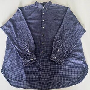 Ralph Lauren Shirt Mens XL Purple Plaid Flannel McMeel Button Down 100% Cotton